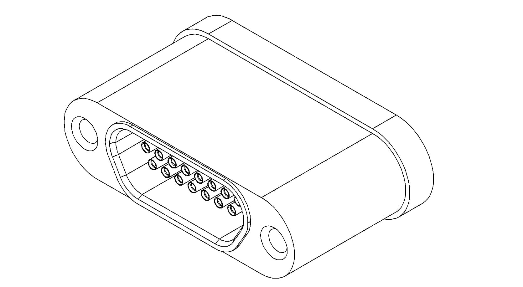 MULTIPIN, MICRO-D, 300V, 10A, 15 PIN, WELD