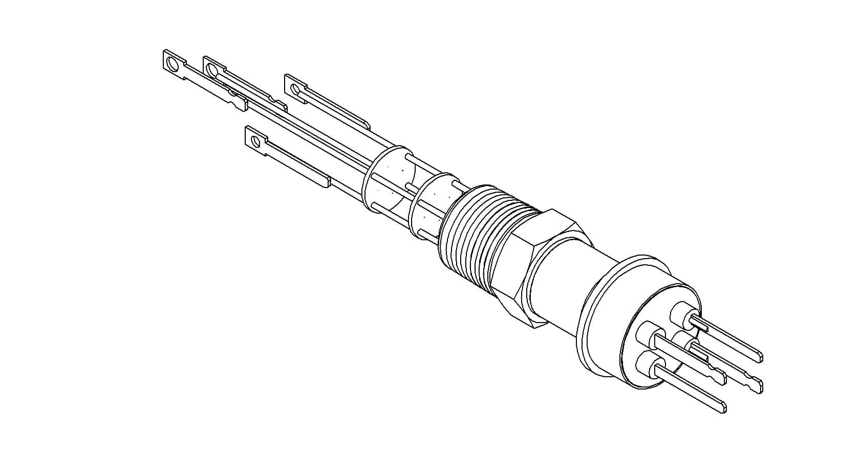 THERMOCOUPLE, TYPE E, 2 PAIR, CONNECTOR, 1/2 NPT 제품 이미지