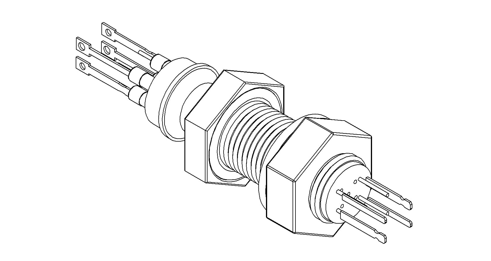 THERMOCOUPLE, TYPE J, 2 PAIR, CONNECTOR, BASEPLATE 제품 이미지