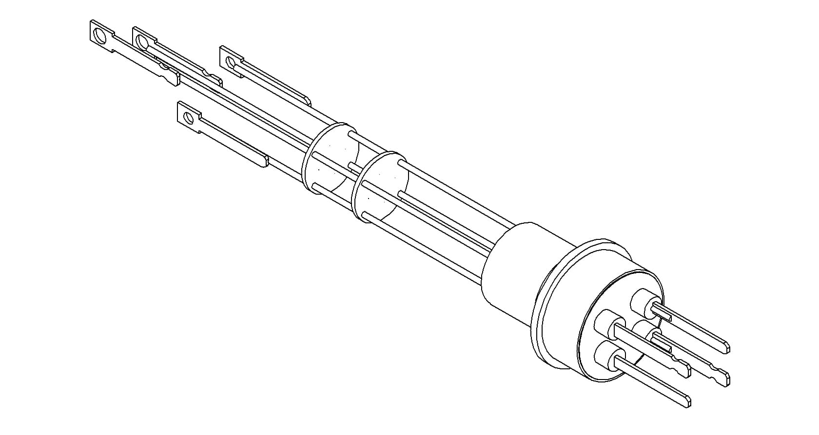 THERMOCOUPLE, TYPE J, 2 PAIR, CONNECTOR, WELD 제품 이미지