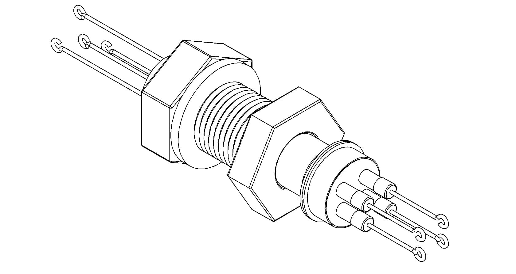 THERMOCOUPLE, TYPE N, 2 PAIR, SCREW-TYPE, BASEPLATE