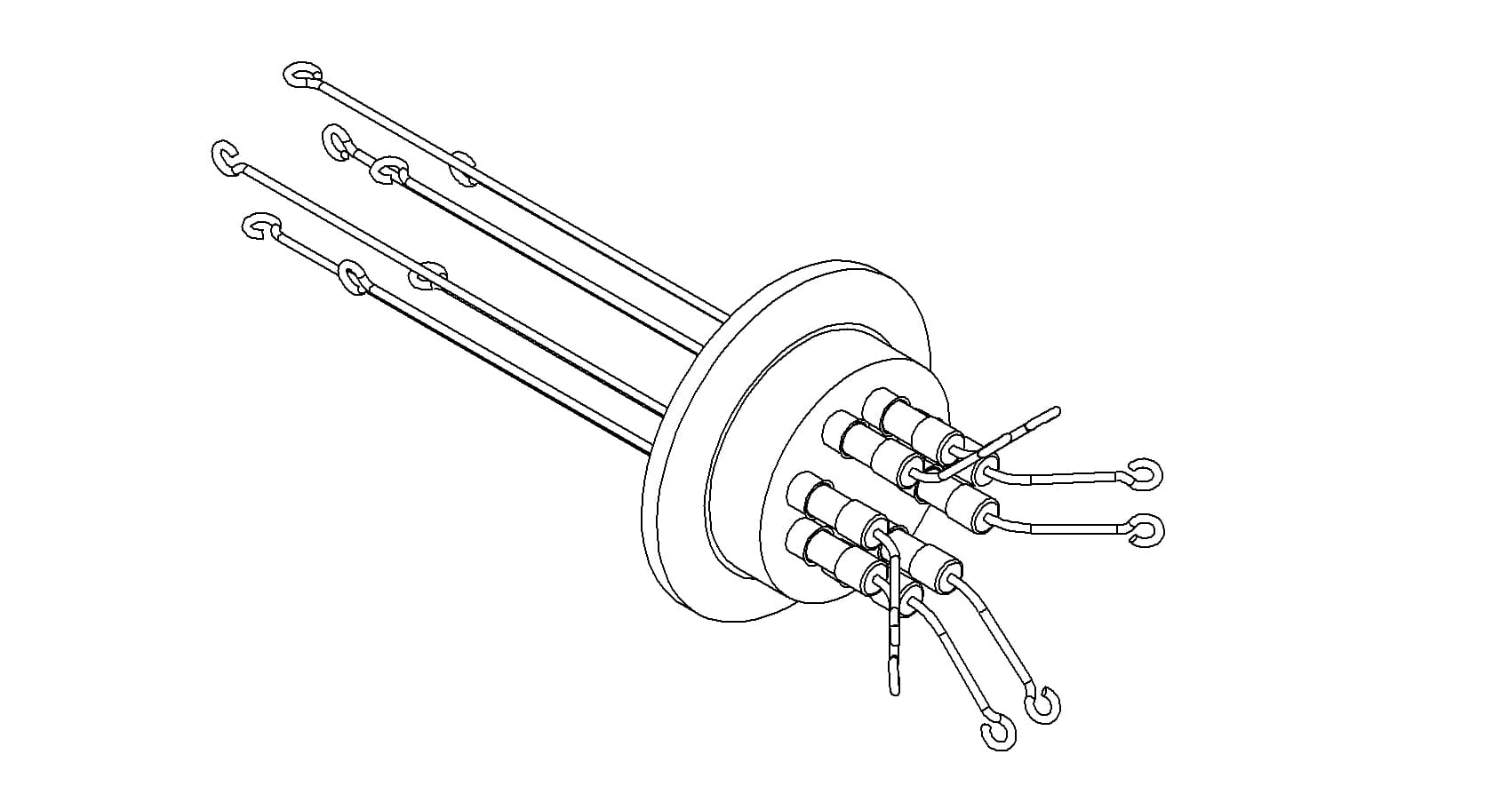 THERMOCOUPLE, TYPE R-S, 4 PAIR, SCREW-TYPE, QF40