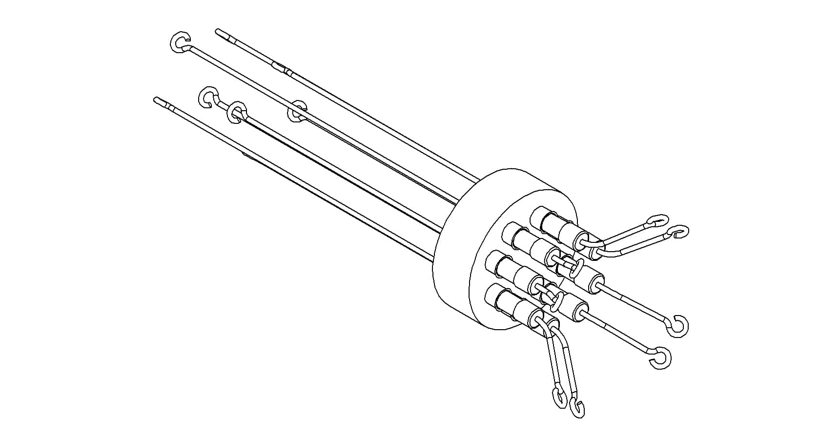 THERMOCOUPLE, TYPE R-S, 4 PAIR, SCREW-TYPE, WELD