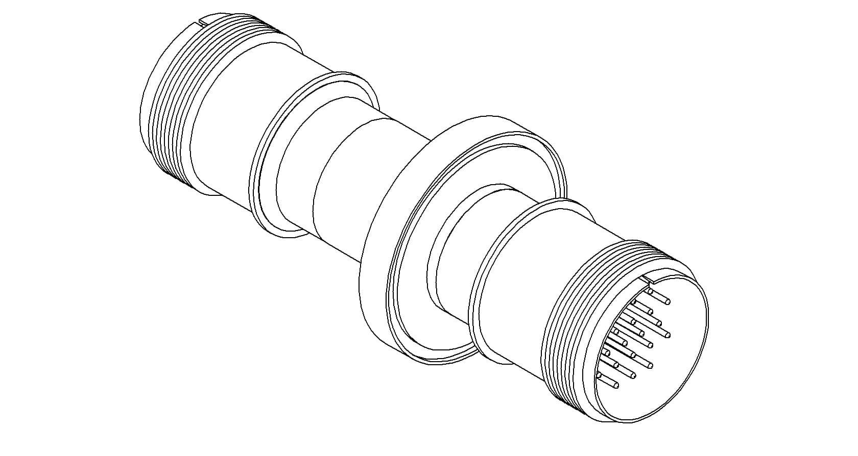 THERMOCOUPLE, TYPE J, 10 PAIR, MS CONNECTOR, DOUBLE ENDED, WELD 제품 이미지