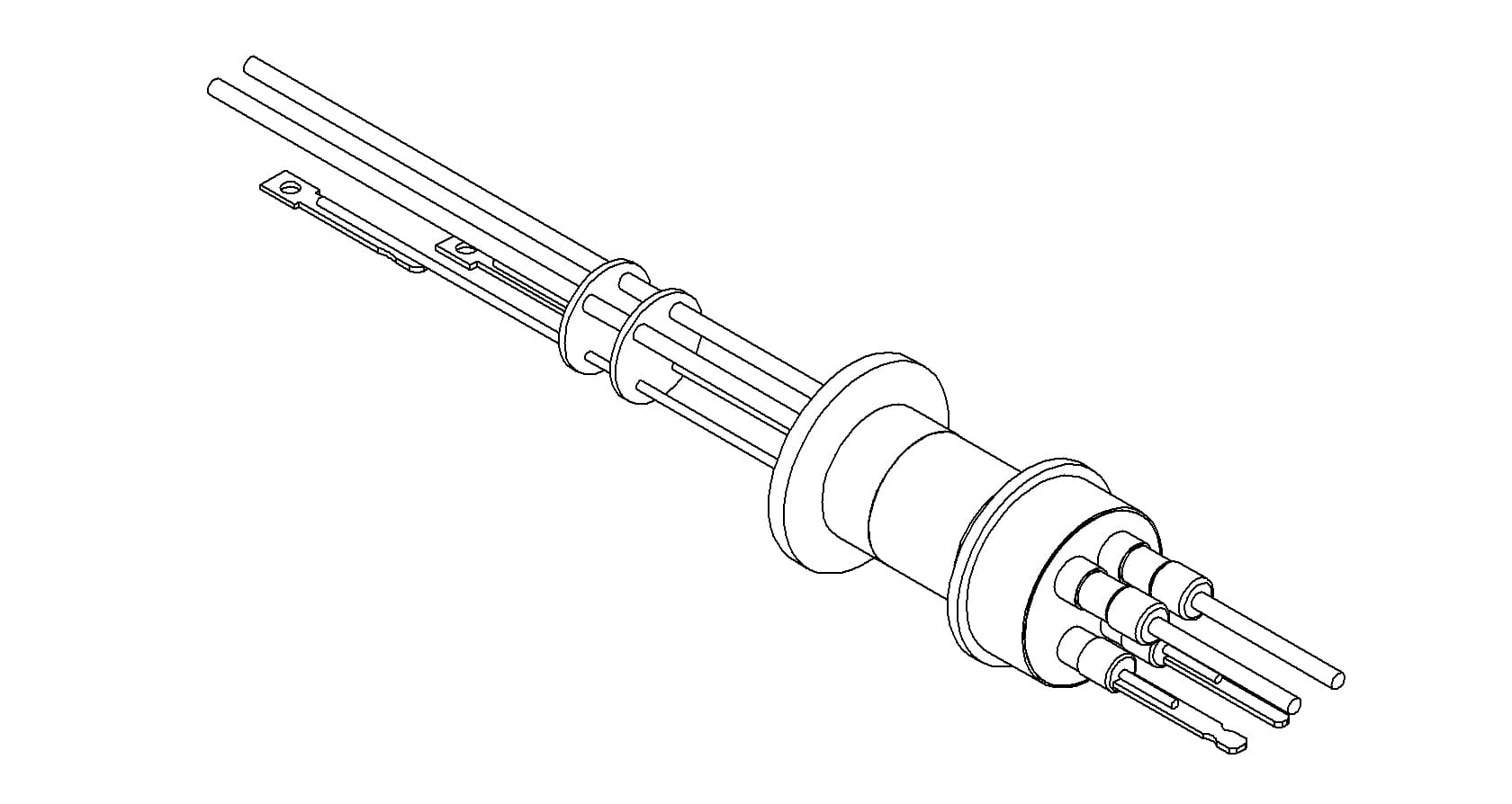 THERMOCOUPLE-POWER, TYPE E, 1 PAIR, 5KV, 30A, 2 PINS, QF16