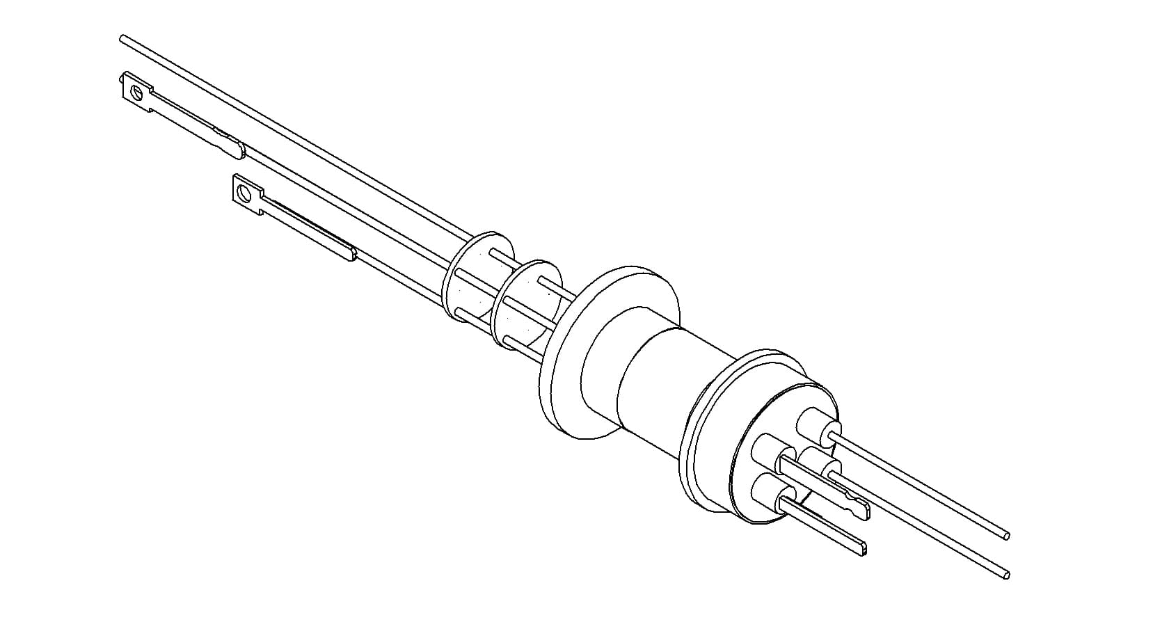 THERMOCOUPLE-POWER, TYPE J, 1 PAIR, 1KV, 15A, 2 PINS, QF16 제품 이미지