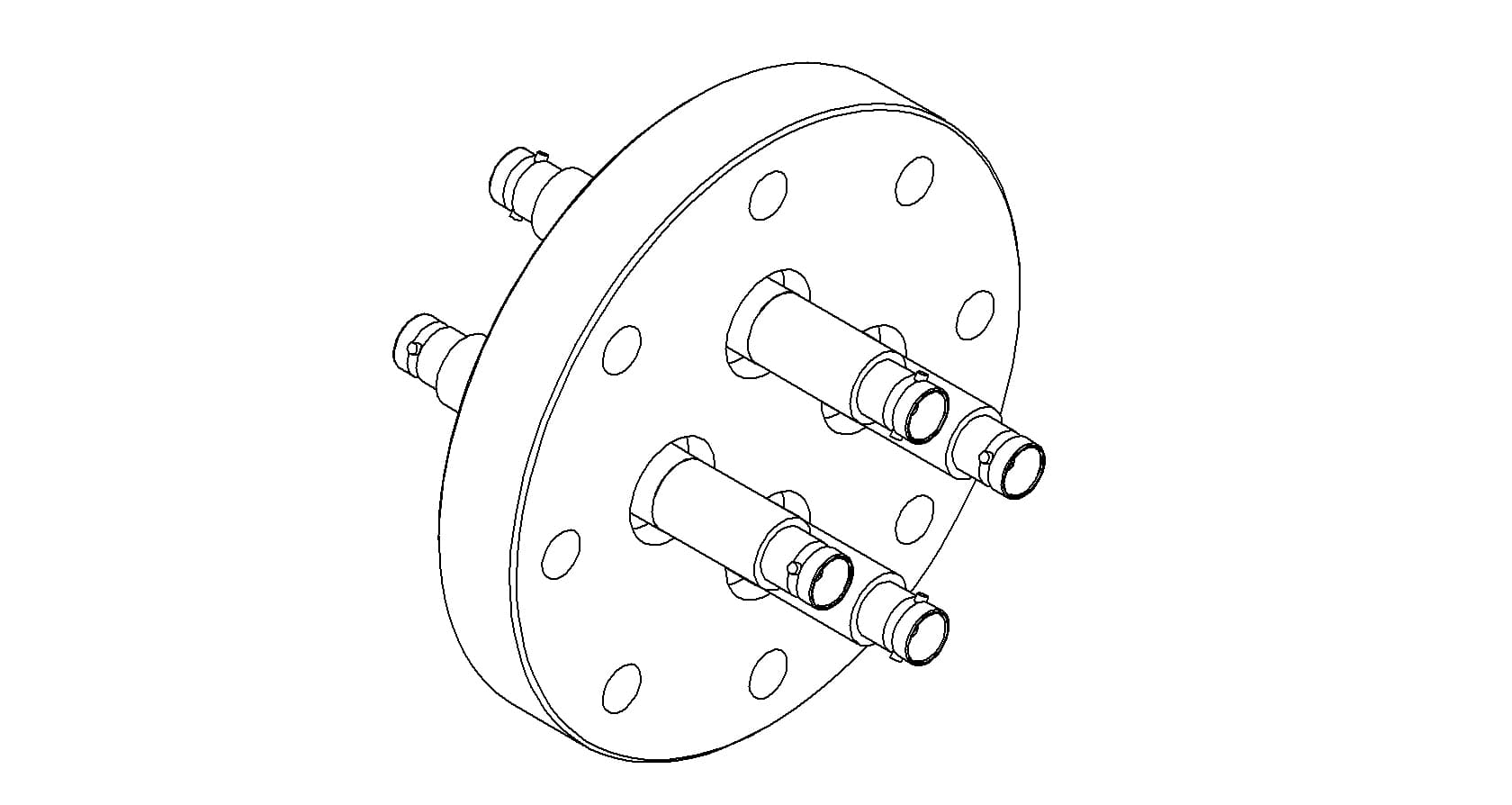 COAXIAL, BNC, 4 PIN, GROUNDED SHIELD, DOUBLE-ENDED, 450CF