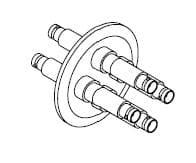 COAXIAL, BNC, 4 PIN, GROUNDED SHIELD, DOUBLE-ENDED, QF50, NO CONNECTOR
