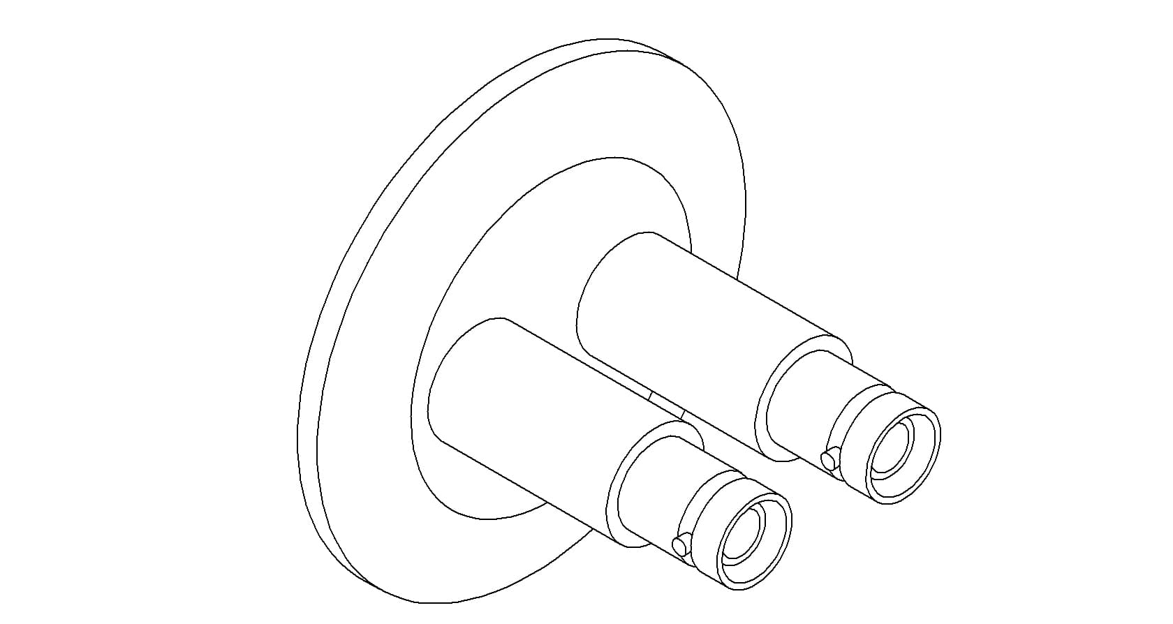 COAXIAL, SHV-5, 2 PIN, GROUNDED SHIELD, QF40