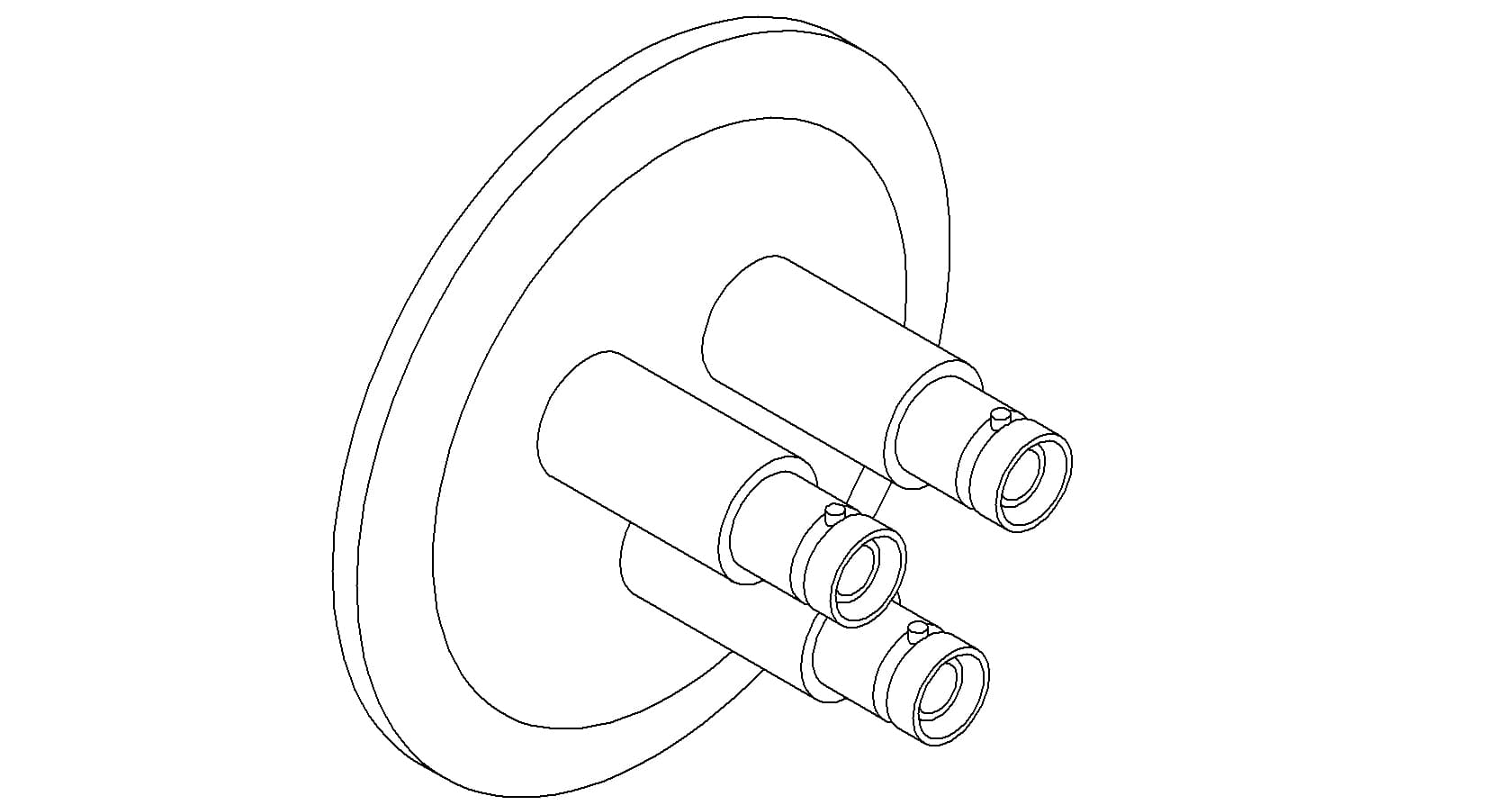 COAXIAL, SHV-5, 3 PIN, GROUNDED SHIELD, QF50