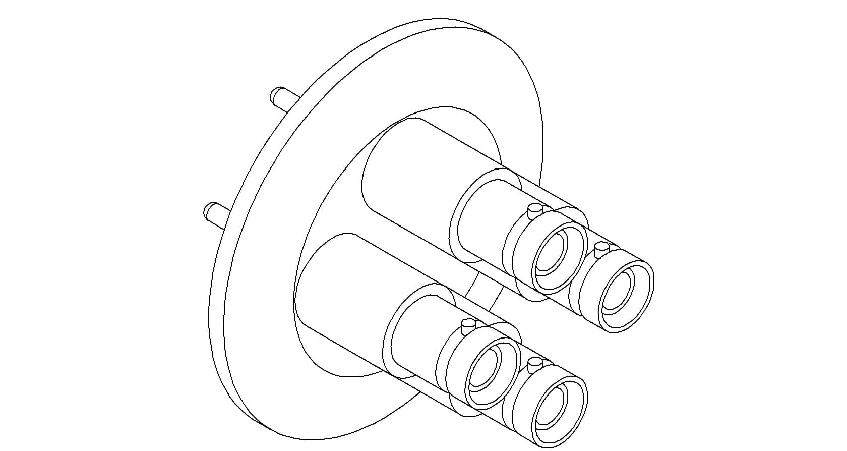 COAXIAL, SHV-5, 4 PIN, GROUNDED SHIELD, QF40