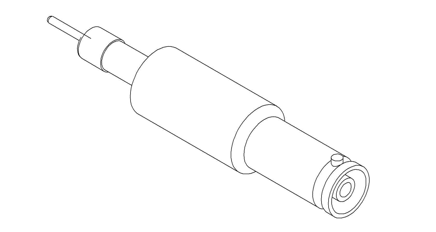 COAXIAL, SHV-10, 1 PIN, GROUNDED SHIELD, EXPOSED, WELD, NO CONNECTOR