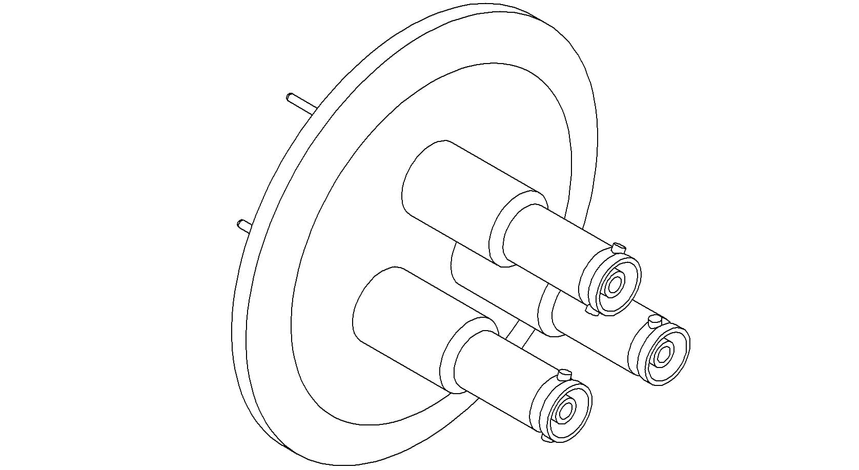 COAXIAL, SHV-10, 3 PIN, GROUNDED SHIELD, EXPOSED, QF50