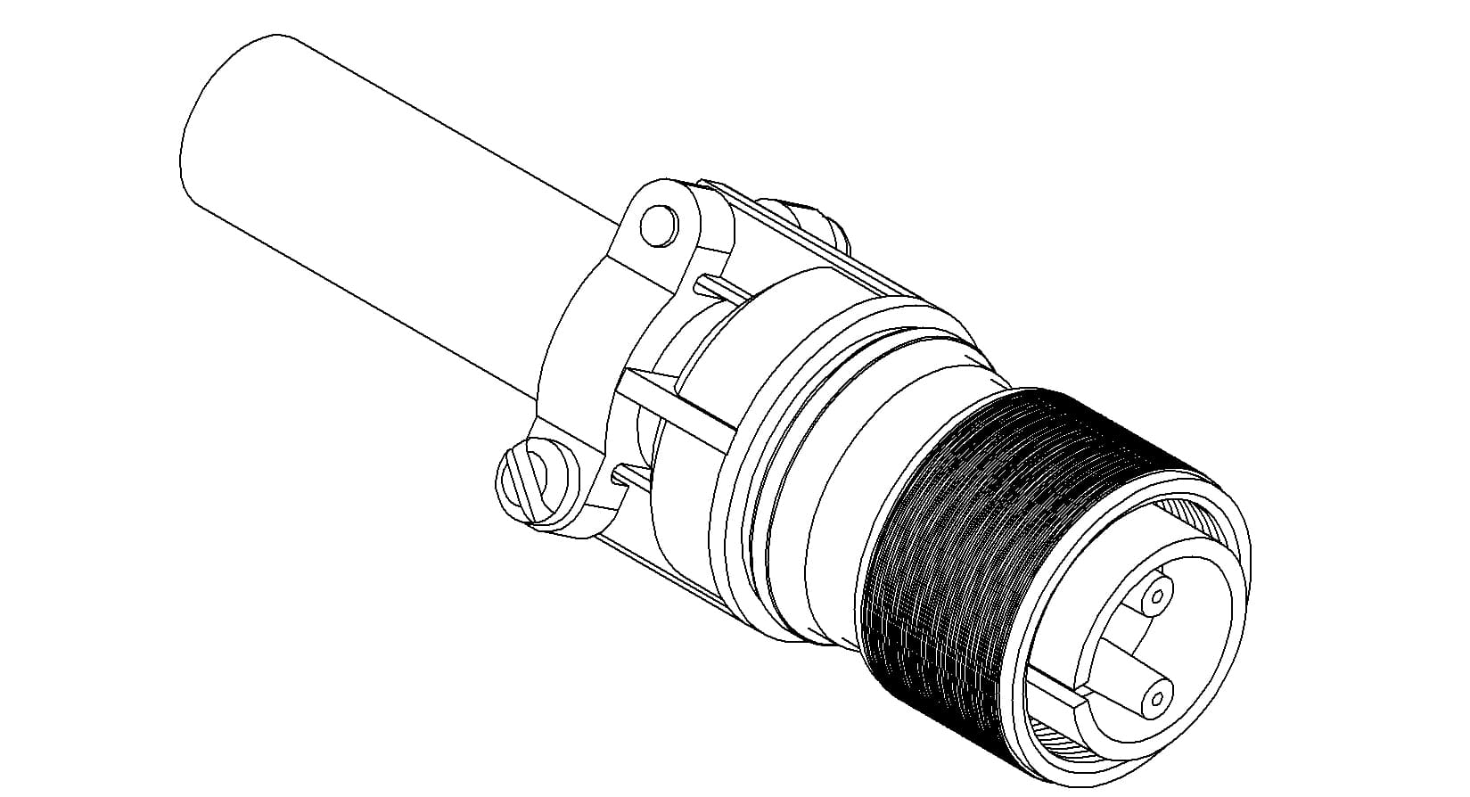MS CIRCULAR CONNECTOR, 12KV, 7.5A, 2 PIN