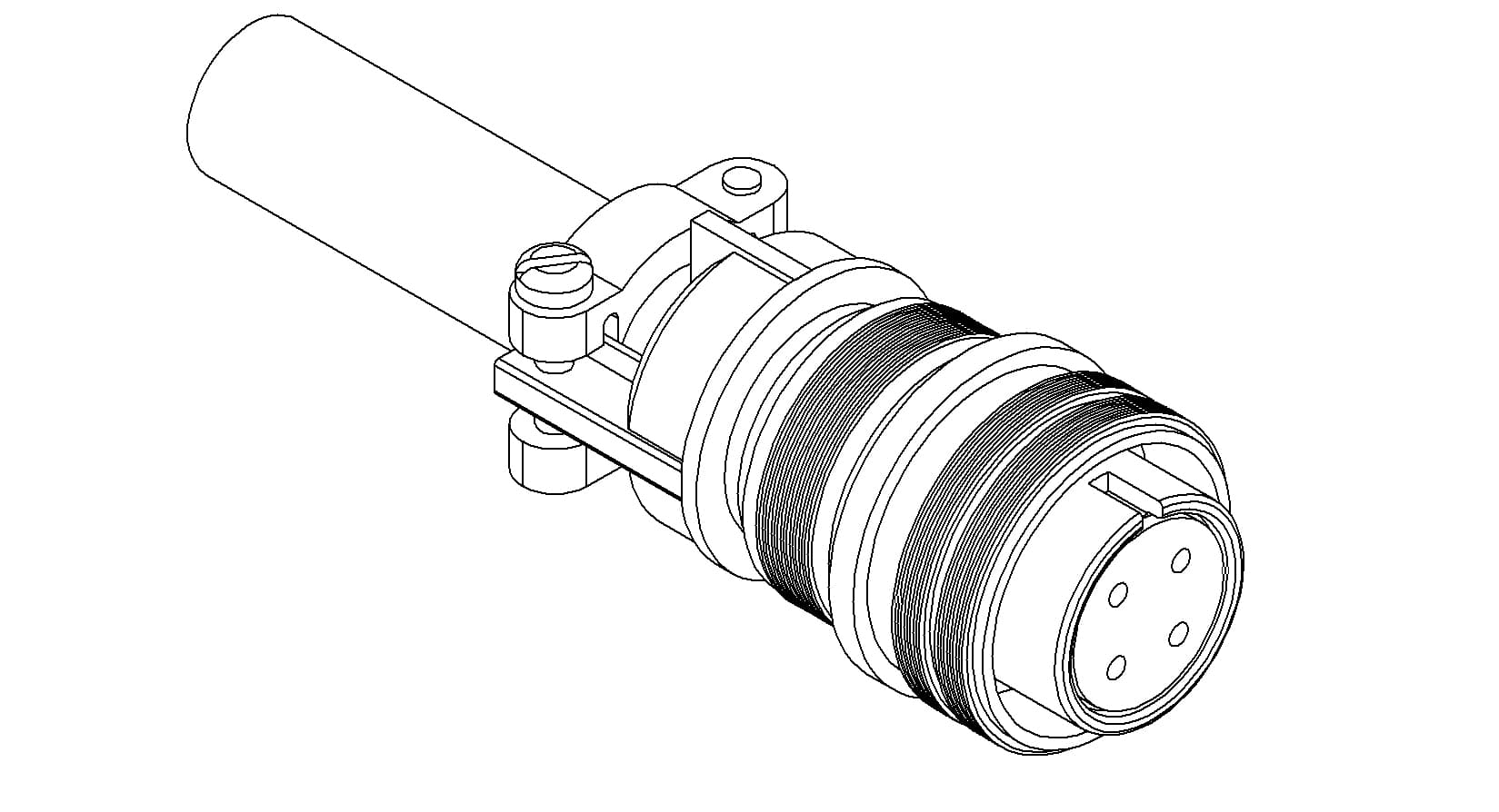 MS CIRCULAR CONNECTOR, 700V, 23A, 4 PIN