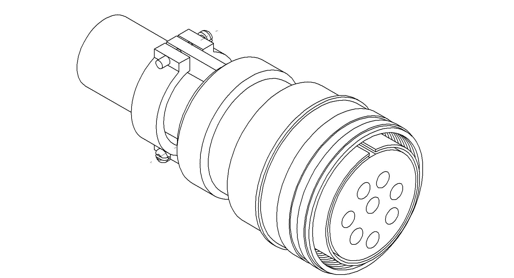 MS CIRCULAR CONNECTOR, 700V, 23A, 8 PIN