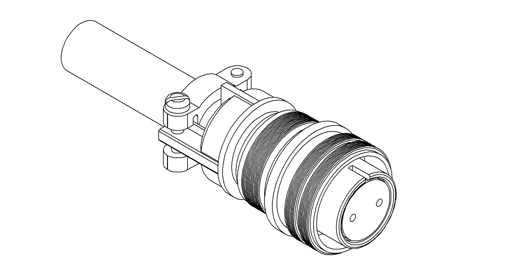 MS CIRCULAR CONNECTOR, 700V, 40A, 2 PIN