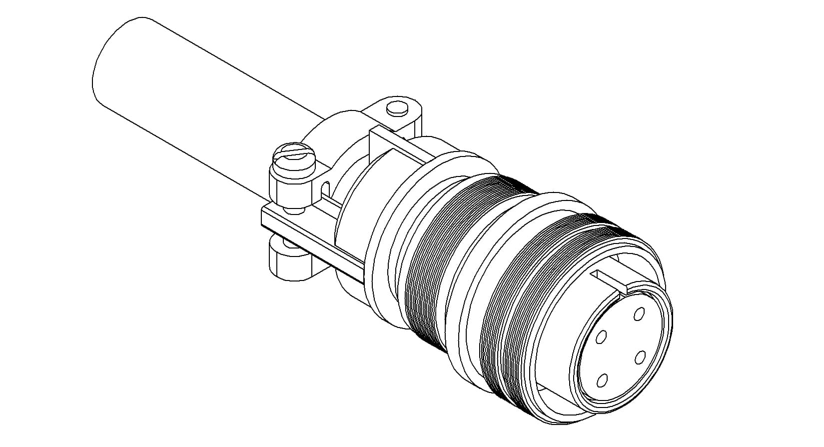 MS CIRCULAR CONNECTOR, 700V, 40A, 4 PIN
