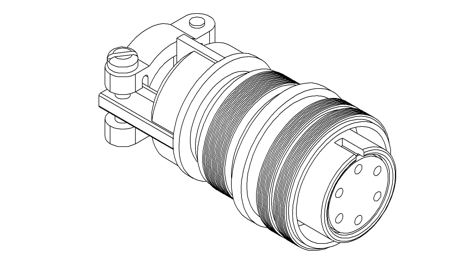 MS CIRCULAR CONNECTOR, IN-VACUUM, 700V, 36A, 6PIN