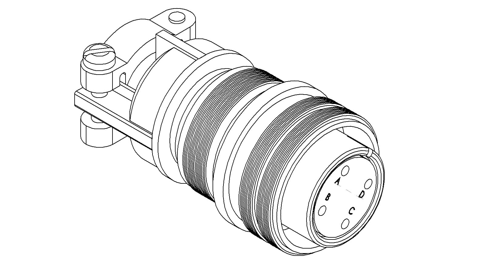 MS CIRCULAR THERMOCOUPLE CONNECTOR, 2 PAIR, TYPE E