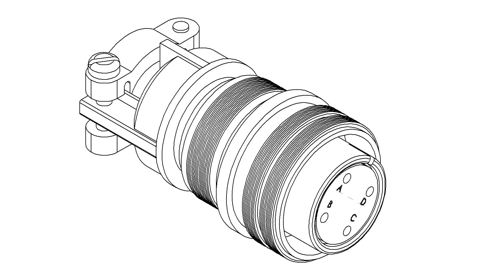 MS CIRCULAR THERMOCOUPLE CONNECTOR, 2 PAIR, TYPE J