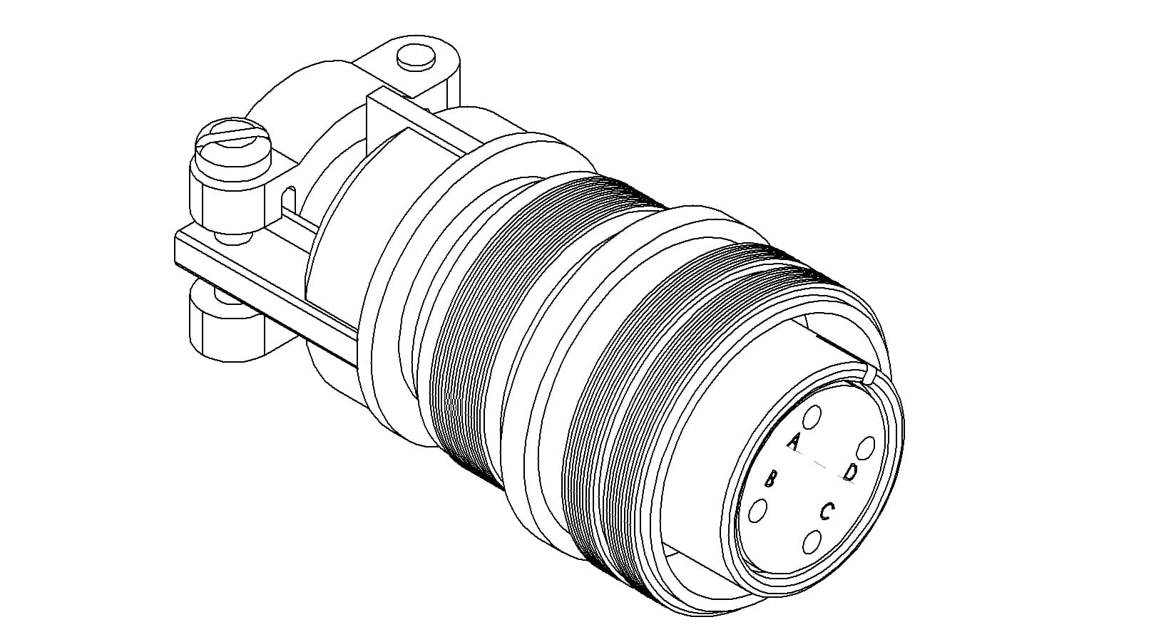 MS CIRCULAR THERMOCOUPLE CONNECTOR, 2 PAIR, TYPE K