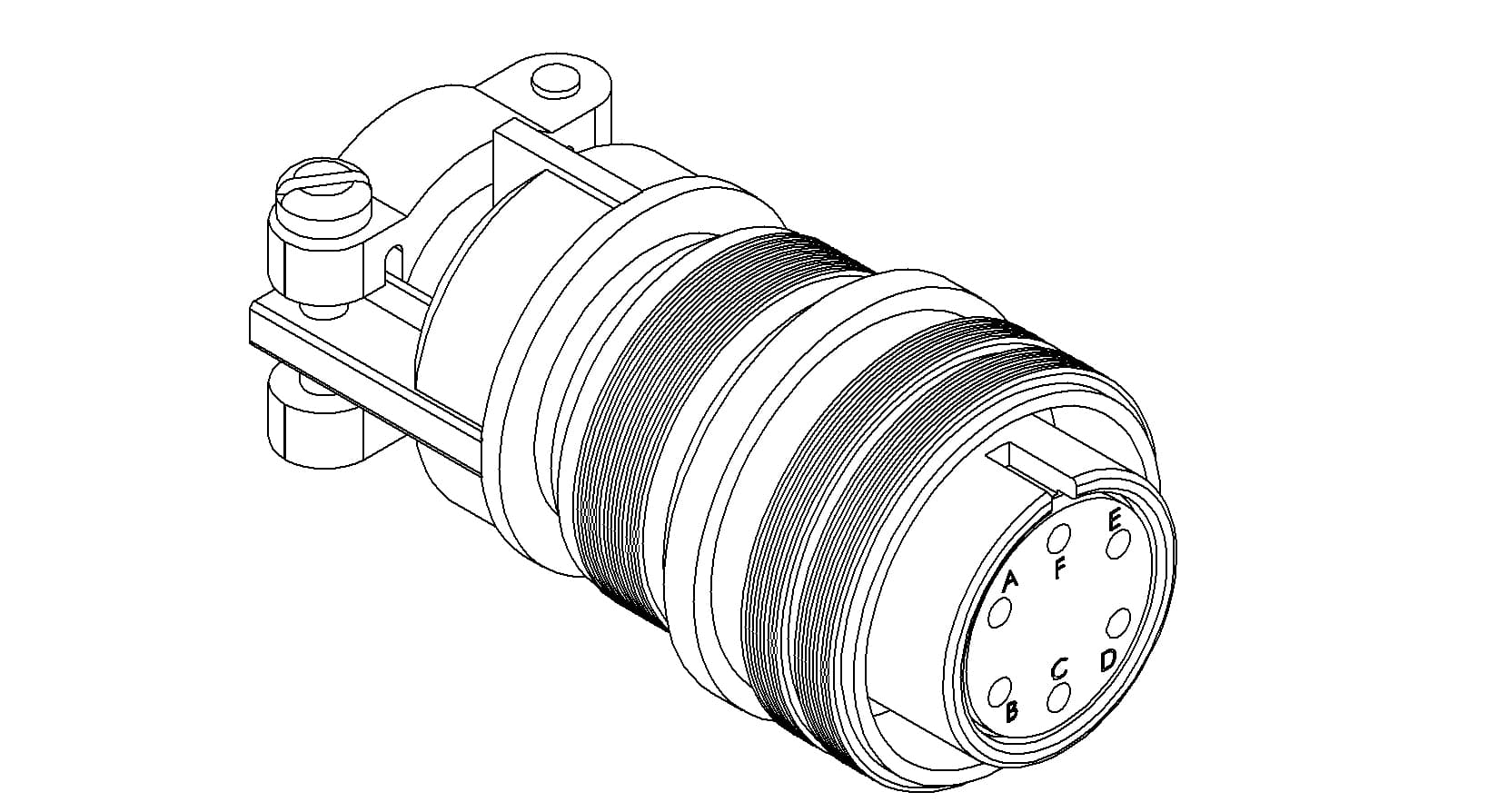 MS CIRCULAR THERMOCOUPLE CONNECTOR, 3 PAIR, TYPE J 제품 이미지