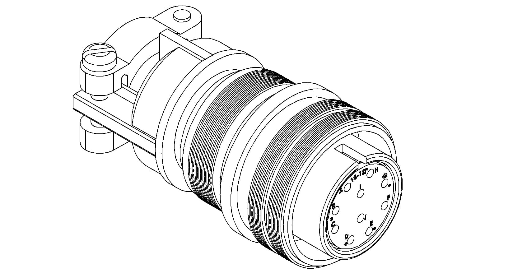 MS CIRCULAR THERMOCOUPLE CONNECTOR, 5 PAIR, TYPE E 제품 이미지