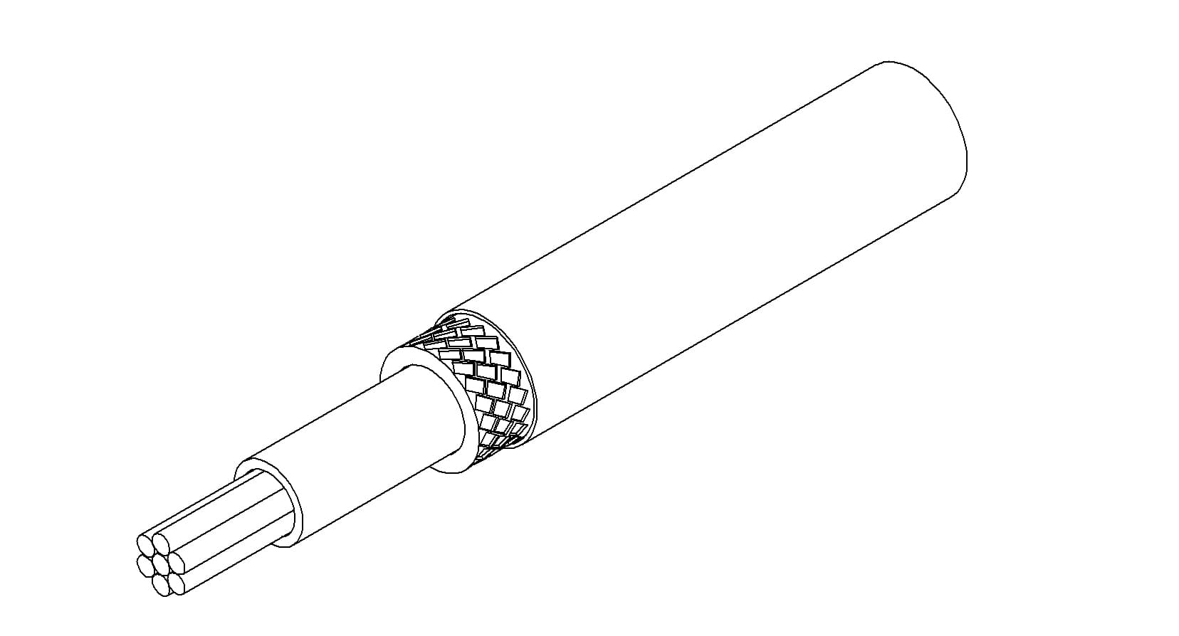 KAPTON WIRE, COAXIAL, 2KV, 4.5A, 24AWG, 7 WIRE, 15'