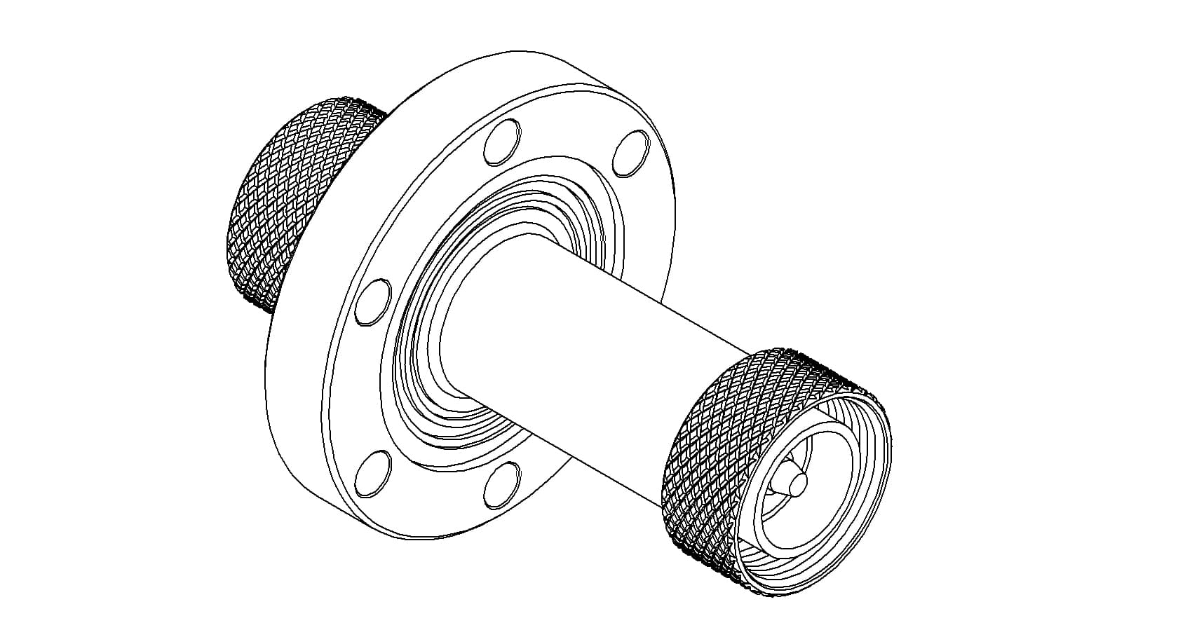 COAXIAL, DOUBLE ENDED, 7/16" DIN FEEDTHROUGH, 2700 VRMS, 100 WATTS, 1 PIN, 275CF