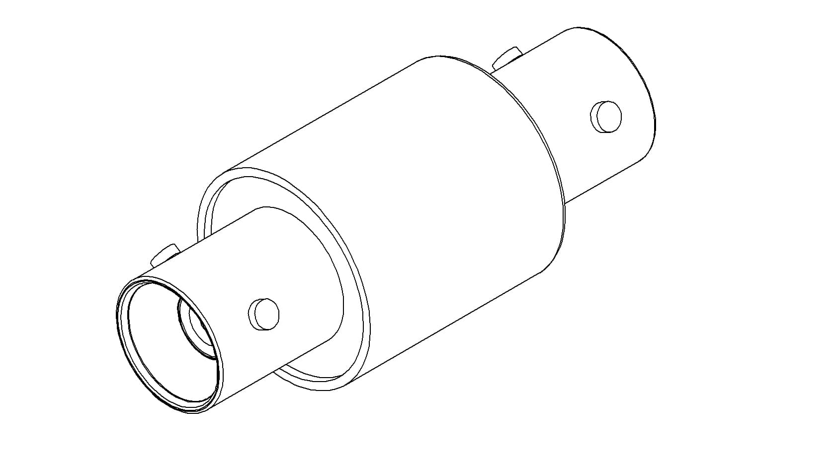 TRAIXIAL FEEDTHROUGH, DOUBLE ENDED, WELDABLE