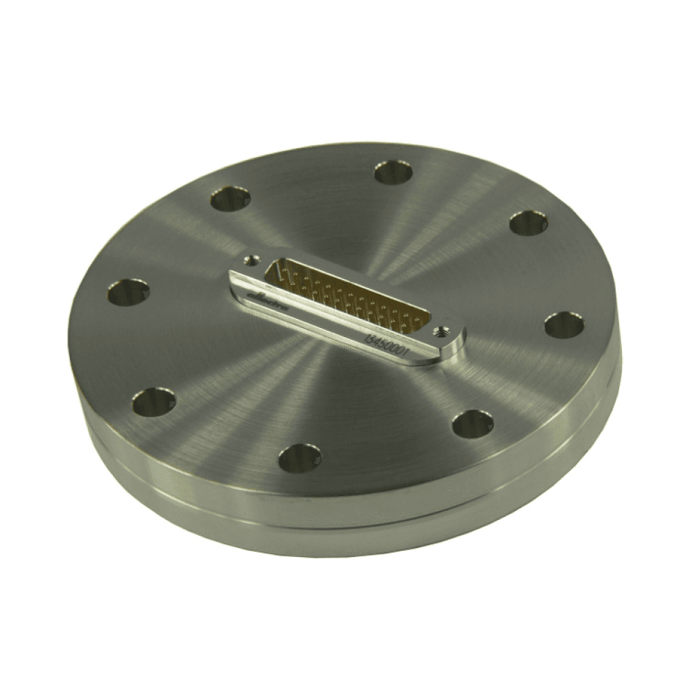 DN63CF FLANGE, SUB-D 25-WAY FEEDTHROUGH, UHV, HIGH CURRENT, 10A