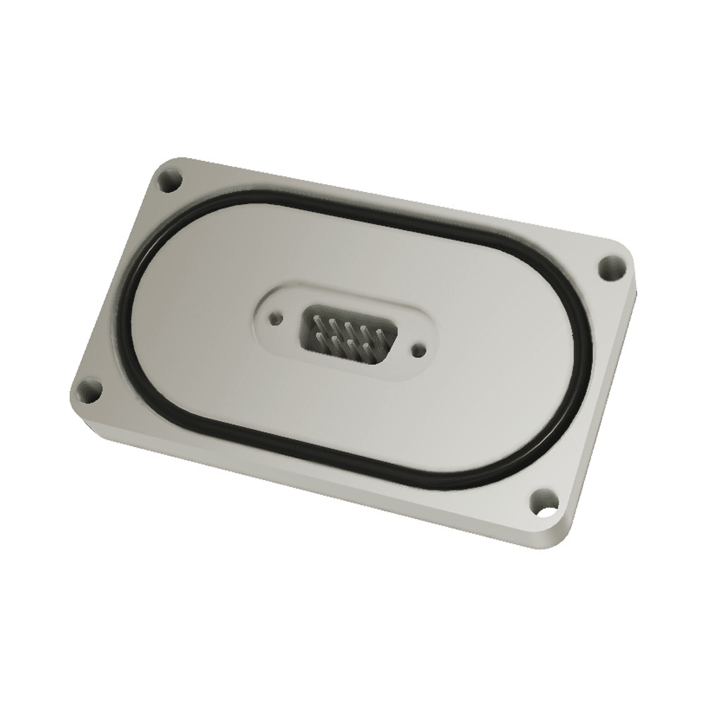 BASE PLATE 9 PIN SUB-D FEEDTHROUGH, O-RING SEALED (HIGH VACUUM ONLY)