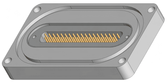 BASE PLATE 25 PIN SUB-D FEEDTHROUGH, O-RING SEALED (HIGH VACUUM ONLY) 대표 이미지