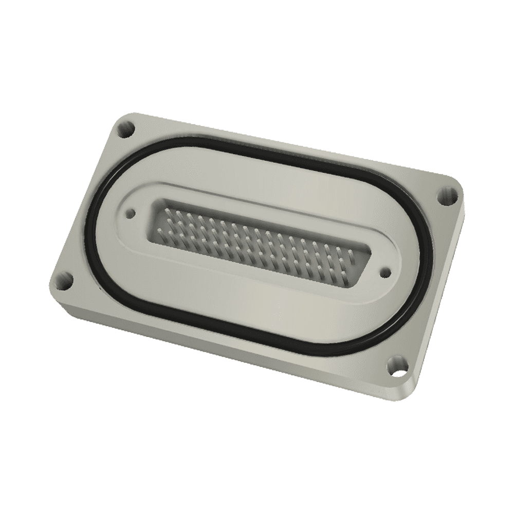 BASE PLATE 50 PIN SUB-D FEEDTHROUGH, O-RING SEALED (HIGH VACUUM ONLY)