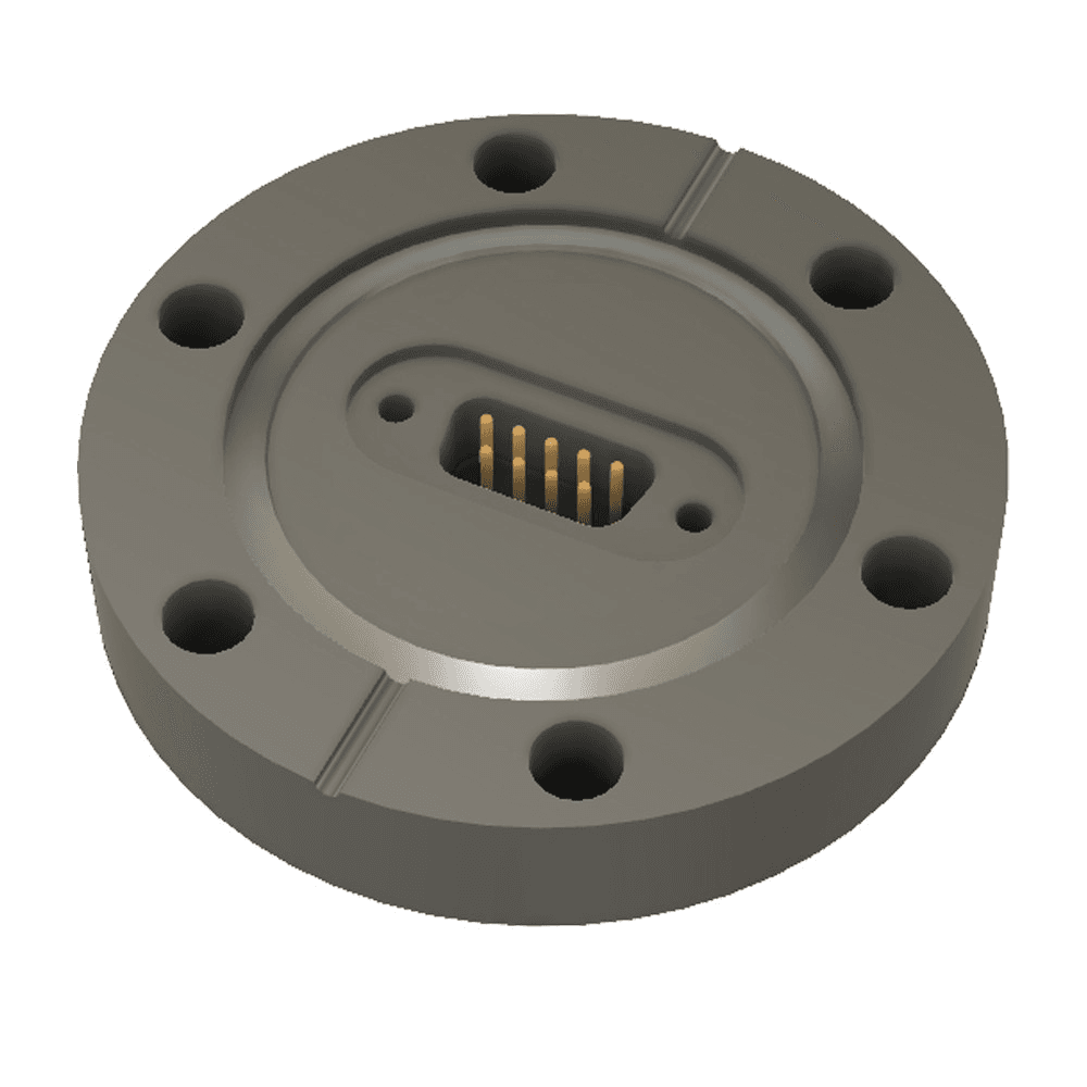 DN40CF FLANGE, SUB-D 9-WAY NON-MAGNETIC FEEDTHROUGH, UHV