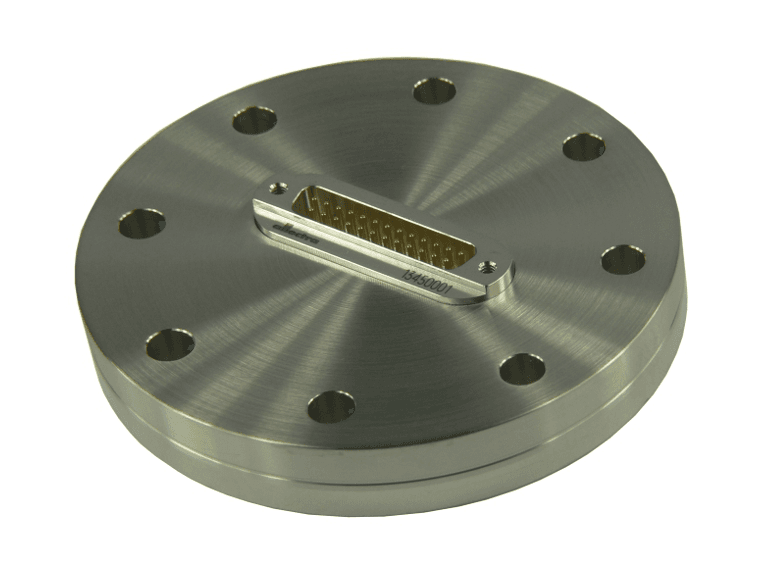DN63CF FLANGE, SUB-D 25-WAY NON-MAGNETIC FEEDTHROUGH, UHV