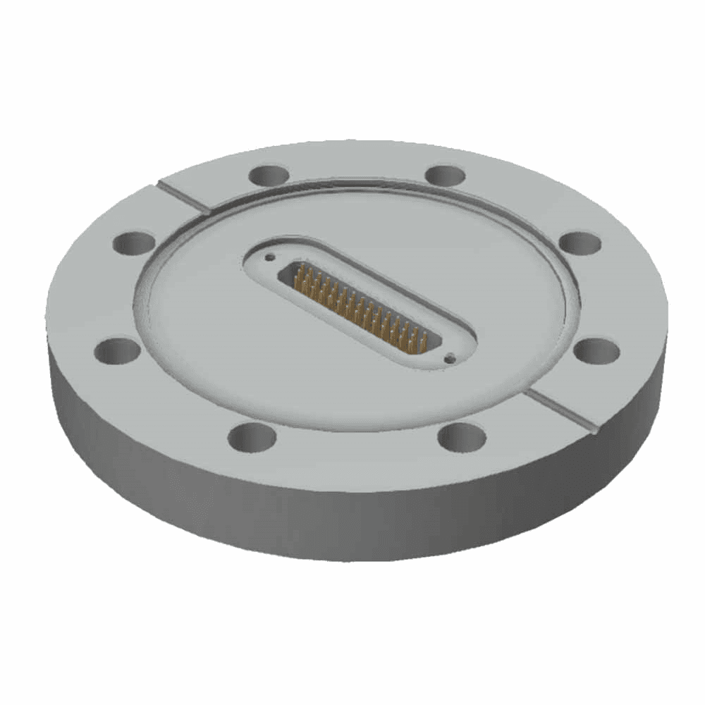 DN63CF FLANGE, SUB-D 44-WAY HIGH DENSITY FEEDTHROUGH
