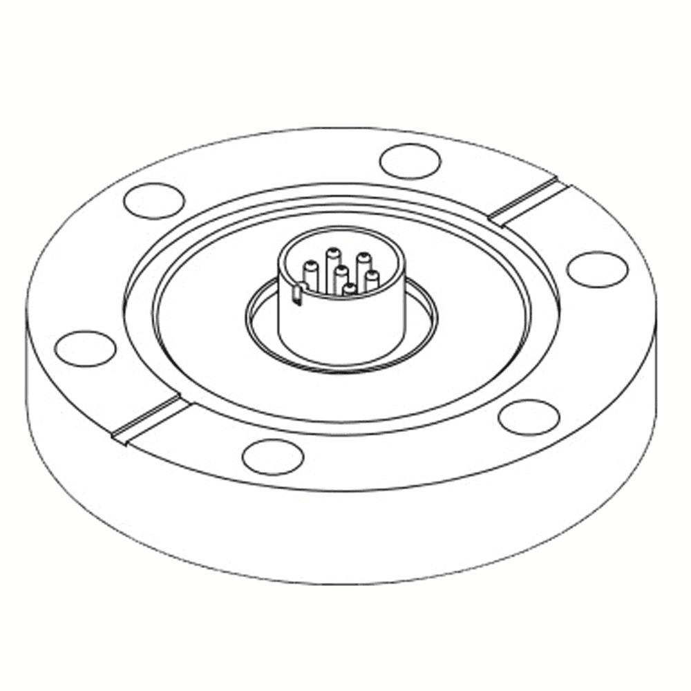 DN40CF FLANGE, 6 PIN CIRCULAR MINIATURE FEEDTHROUGH, UHV, 500V DC, 5 AMPS MAX 제품 이미지