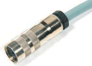 AIR SIDE CABLE, MOUNTED STRAIGHT PLUG, FOR CM6 SERIES , LENGTH 1M