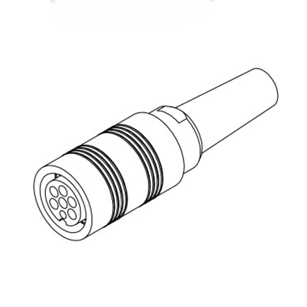 CM STRAIGHT CONNECTOR, 6 PIN, AIR SIDE