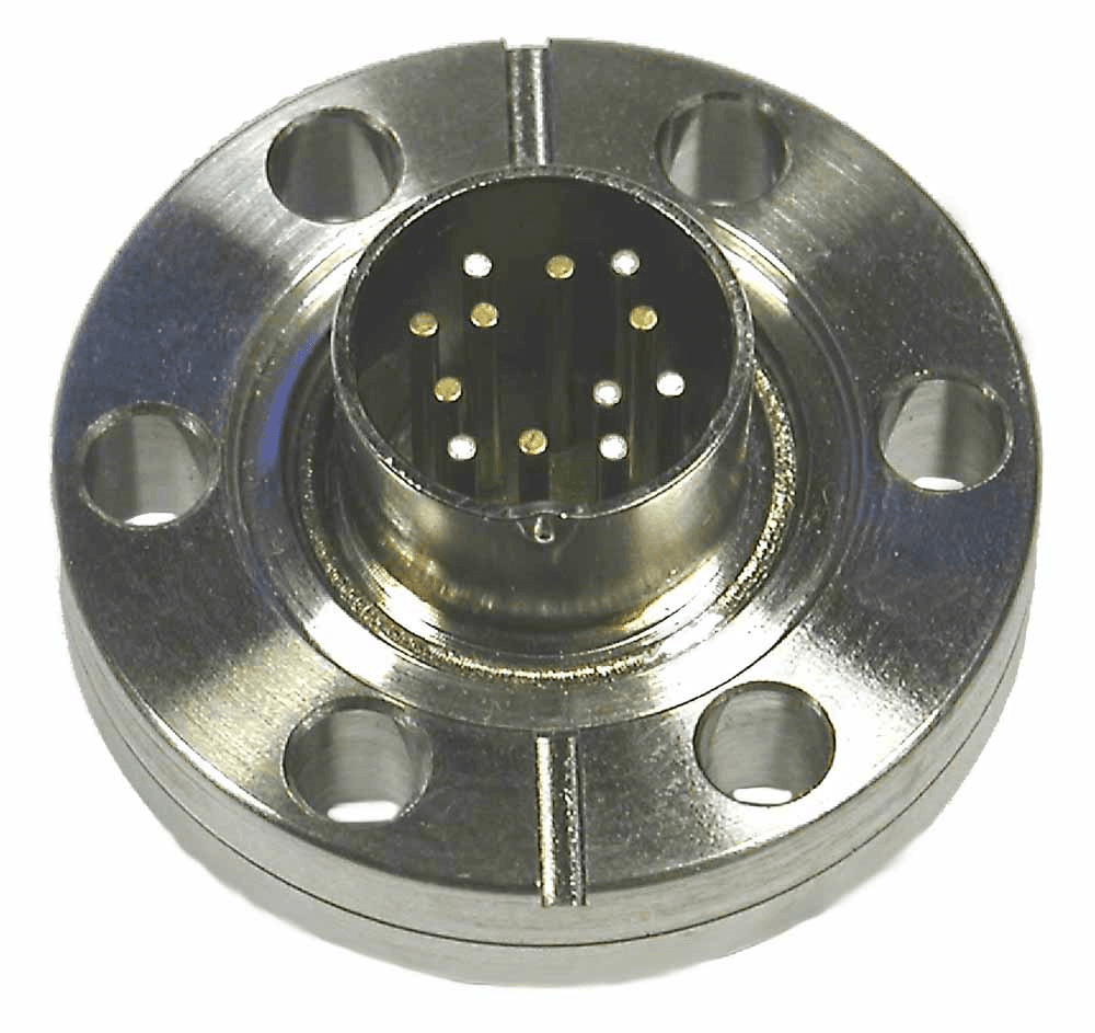 DN16CF FLANGE, 12 PIN CIRCULAR MINIATURE FEEDTHROUGH, UHV, 500V DC, 3 AMPS MAX. 제품 이미지