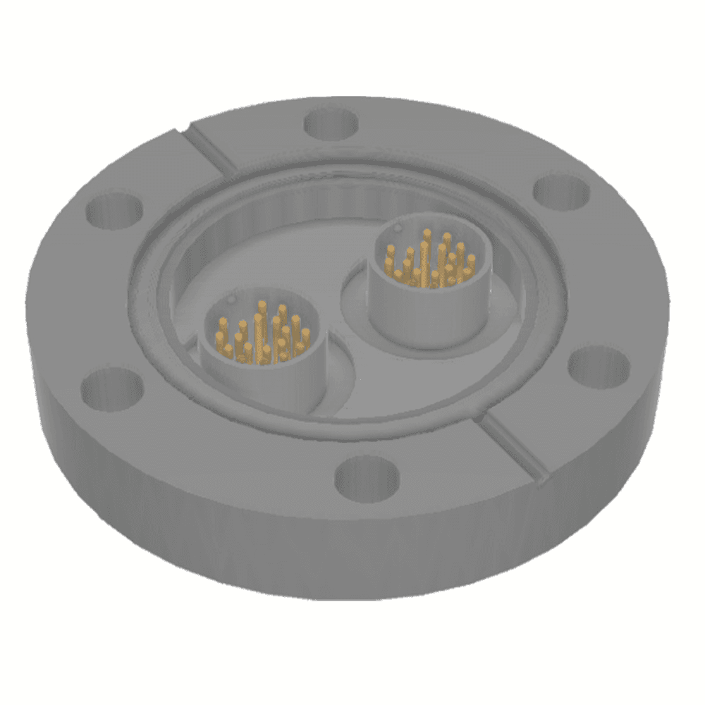 DN40CF FLANGE, 2 x 12 PIN CIRCULAR MINIATURE FEEDTHROUGHS 대표 이미지