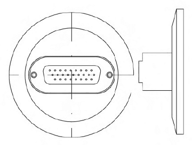 DN63ISO-K FLANGE, SUB-D 78-WAY HIGH DENSITY FEEDTHROUGH