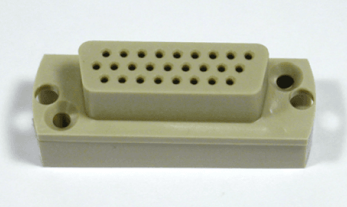 SUB-D 44-WAY UHV PEEK SOCKET, HIGH DENSITY, CRIMP PINS