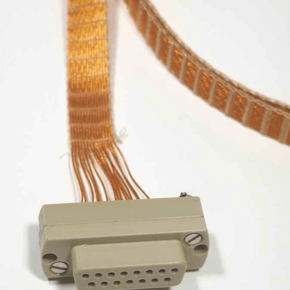 In-Vacuum High Density KAPTON Ribbon Cables UHV PEEK Socket to open end, 500mm long