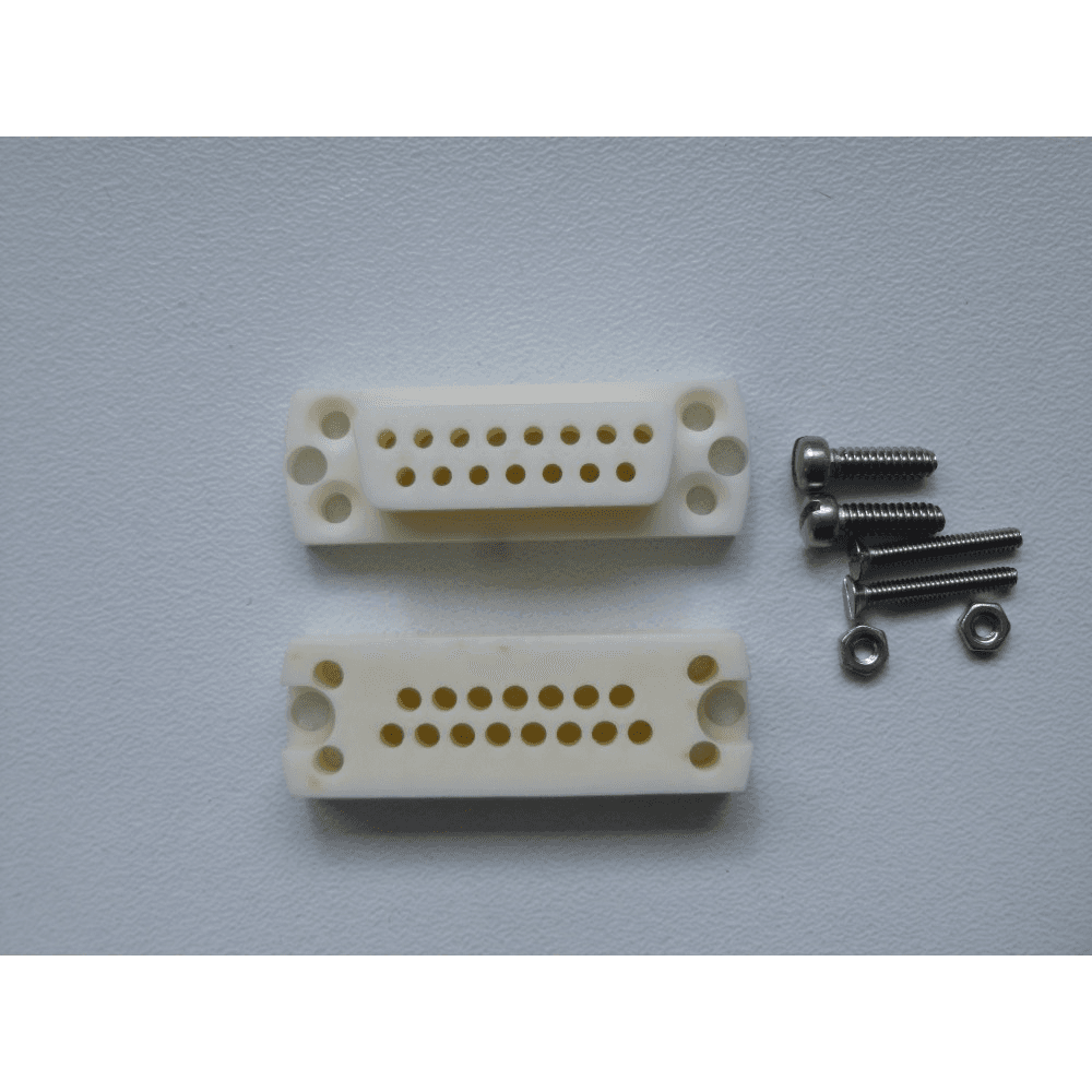 SUB-D 15-WAY UHV CERAMIC SOCKET, HIGH TEMPERATURE VERSION
