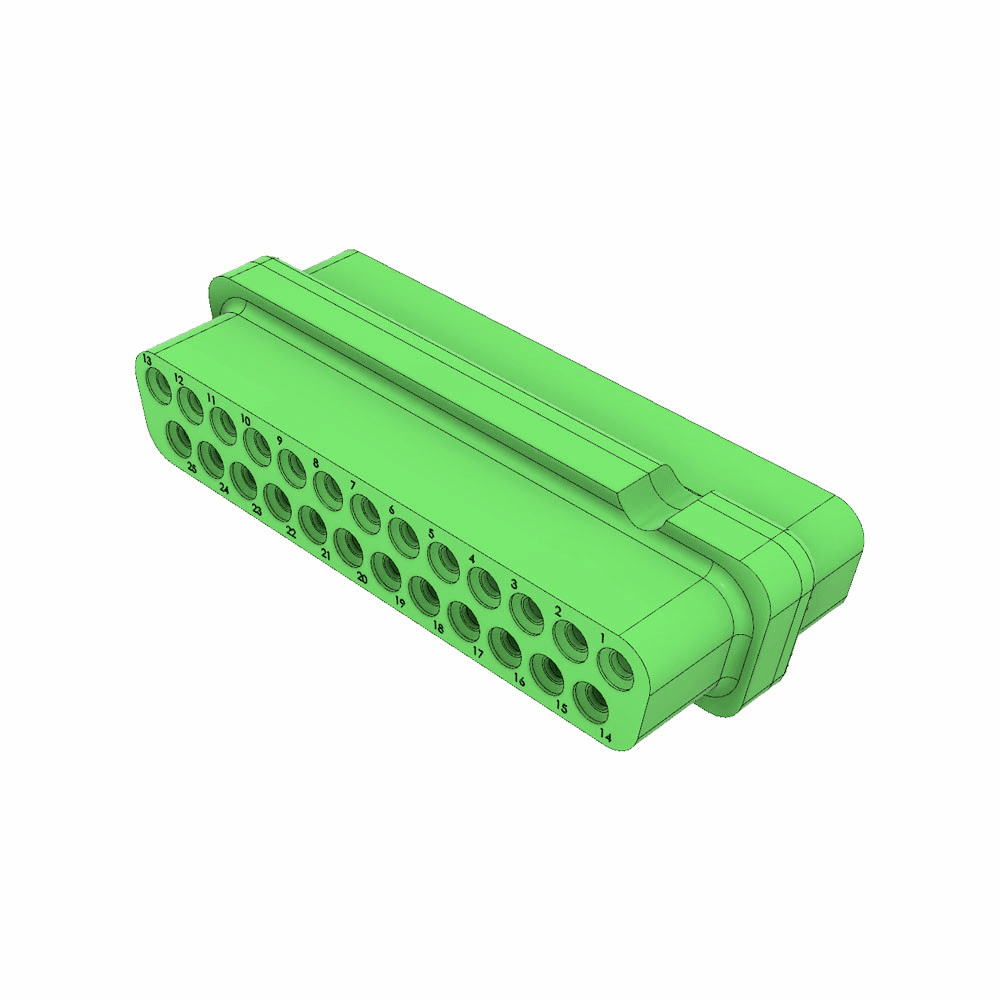 SUB-D 25-WAY HV SOCKET, FEMALE, NO METAL HOUSING