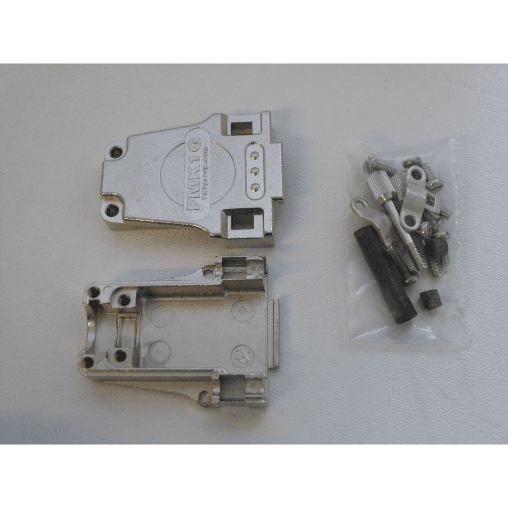 SUB-D 9-WAY HV SOCKET HOUSING, INCLUDES STRAIN RELIEF AND FIXING SCREWS